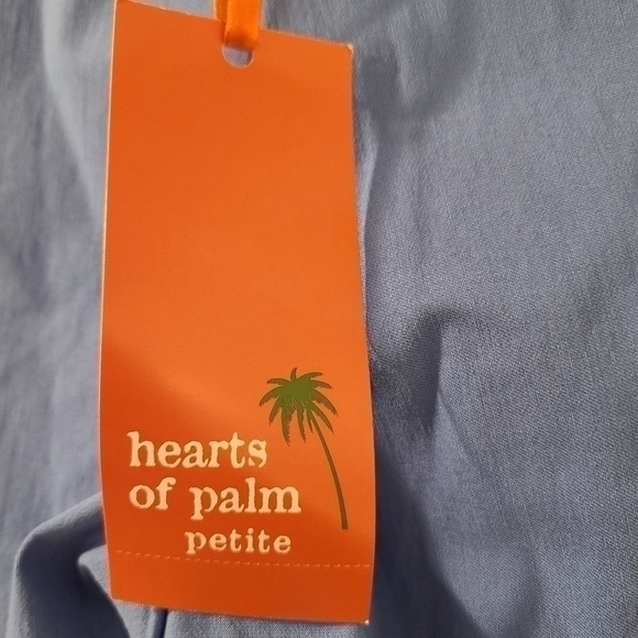 Hearts of Palm Women's Lilac You A lot Petite Blue Pants Elastic Waist Size 10 - Picture 6 of 11